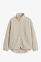 Cream Color Zippered Fleece Jacket - 4
