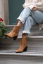 Siena Burgundy Suede Texas Boots - 7 cm Block Heeled Women's Western Boots - 3