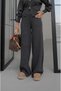 Anthracite Fens Double Zipper Cardigan Pants Knitwear Set - 6