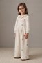 Pompom Jumpsuit and Shirt 2-Piece Set Beige - 5