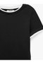 Ribbed Slim Fit Modal Fabric Short Sleeve Crew Neck Sports T-Shirt - 3