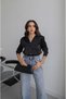 Black Lightly Flowing Satin Shirt - 2