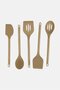 5 Pcs Wheat Fiber Utensil Set, Light Brown - 2