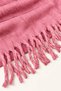 Women's Pink Plain Large Size Shawl 180X65 cm Soft Textured Twisted Tassel Winter Shawl Scarf – Shoulder Shawl - 3