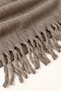 Women's Mink Plain Large Size Shawl 180X65 cm Soft Textured Twisted Tassel Winter Shawl Scarf – Shoulder Shawl - 3
