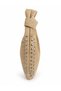 Women's Beige Suede Clutch Bag and Shoulder Bag with Studded Detail and a Zip Detail - 2