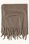 Women's Mink Plain Large Size Shawl 180X65 cm Soft Textured Twisted Tassel Winter Shawl Scarf – Shoulder Shawl - 2