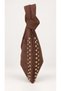 Women's Brown Suede Clutch Bag and Shoulder Bag with Studded Detail and a Zip Detail - 3