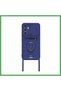 Samsung Galaxy A25 5g Compatible Case Zuma Silicone with Business Card Holder and Ring - Navy Blue Bezoss
