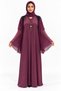 Abaya with Bell Sleeves and Pleats |   Pleated Bell Sleeve Abaya