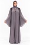 Abaya with Bell Sleeves and Pleats |   Pleated Bell Sleeve Abaya