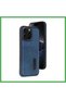 iPhone 15 Pro Max Compatible Case Sara Leather Case with Business Card Holder - Navy Blue Bezoss