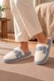 Women's Bow Detailed Plush House Slippers |   Soft Soled, Warm, Comfortable, and Cozy Winter Slippers - 2