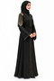 Abaya with Shoulder and Cuff Decorations |   Ornate Shoulder Cuff Abaya - 2