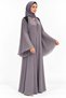 Abaya with Bell Sleeves and Pleats |   Pleated Bell Sleeve Abaya - 2