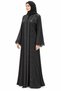 Abaya with Side Embellishments and Belt |   Side Motif Belted Abaya - 3