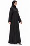 Abaya with Matching Front Edges |   Tonal Front Trim Abaya - 2