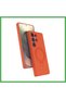 Regal Magsafe Stand Compatible Cover for Samsung Galaxy S25 Ultra - Orange Bezoss