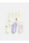 Esvab • Modern & Distinctive Embroidered Women's Sneaker Socks, Pack of 5