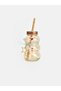 Esvab • Modern & Distinctive Snowman Figured Glass Cup with Straw - 3