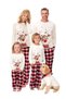Christmas Family Matching Pajamas Set, Cute Red Nose Reindeer Print Top & Red Black Plaid Pants, Xmas Holiday Loungewear, Ideal for Family Christmas Photo, Christmas Decor Home Sleepwear (Women)