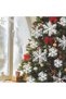 18cm/7in Christmas Snowflake Ornaments Glitter Snow Flakes Hanging Ornaments for Winter Christmas Tree Decorations, Craft Snowflakes for Holiday New Year Party Decor