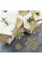 36pcs Christmas Gold Snowflake Ornaments Plastic Glitter Snow Flakes Ornaments for Winter Christmas Tree Decorations Size Varies Craft Snowflakes - 7