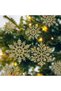 36pcs Christmas Gold Snowflake Ornaments Plastic Glitter Snow Flakes Ornaments for Winter Christmas Tree Decorations Size Varies Craft Snowflakes - 4