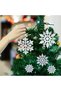 Christmas Decorations 36Pcs White Snowflake Ornaments Christmas Tree Decorations Snow Flake Ornament Indoor Plastic Glitter Snowflake Ornaments for Xmas Trees Winter Wonderland Decor - 2