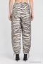 Zebra Patterned Gabardine Trousers Lby0117 Anthracite Cream - 7