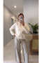 Jolly Cream Gold Button Detailed Knitwear - 3
