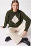 Rhombus Pattern Sweater - 4