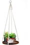 Macrame Plant Hanger,74 * 30cm Hanging Planter Shelf Brown