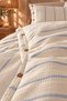 100% Cotton 2 Layer Muslin Double Duvet Cover Set |   Breathable Soft Textured Natural Fabric - 2