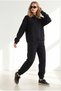Women's Black Shaded Thick Tracksuit Set Etkm-0000093