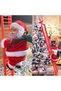 Christmas Decorations Santa Climbing Ladder, Climbing Ladder Santa, Christmas Electric Climbing Santa Claus Climbing with Music Hanging Decor, Decoration for Christmas Party Home Door Hanging
