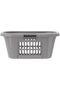 40L Oval Laundry Basket, Grey - 4
