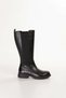 Women's Genuine Leather Side Elastic Lightweight Sole Comfortable Boots Anl.3305 Black