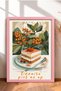 Tiramisu Pick Me up Written Dessert Plate Framed Painting Italy Poster Wall Decor Itp058