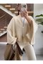 Cream Bat Sleeve Double Zipper Knitwear Set - 2110 - 3