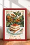 Tiramisu Pick Me up Written Dessert Plate Framed Painting Italy Poster Wall Decor Itp058