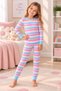 Girls' Cotton Printed Knitted Regular Fit Pajama Set (Top and Bottom) - 3