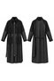 Lamb Fur Coat with Zipper Detail on the Shoulders 8119 Black - 5