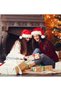 Christmas Hats Santa Hat Adult, Xmas Hat Holiday for Adults, Unisex Velvet Comfort Christmas Party Hat Thicken Classic Fur for Christmas Gifts New Year Festive Holiday Gifts for Men Wowen - 6