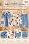 Baby Boy Set Hooded Teddy Bear Patterned 3-Piece Set - 4