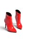 N372524408 Red Patent Leather Women's Ankle Boots with Thin Heels. - 7