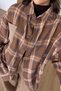Light Brown Plaid Patterned Oversize Shirt Per5163 - 3