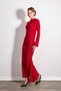Gathered Detailed Long Lycra Evening Dress - Red - 5