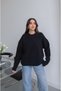 Women's Black Wool Blend Sweater - 2