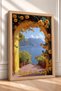 Rose of Amalfi and Yellow Rose Arch Framed Painting Italy Poster Living Room Kitchen Wall Decor Itp072 - 2